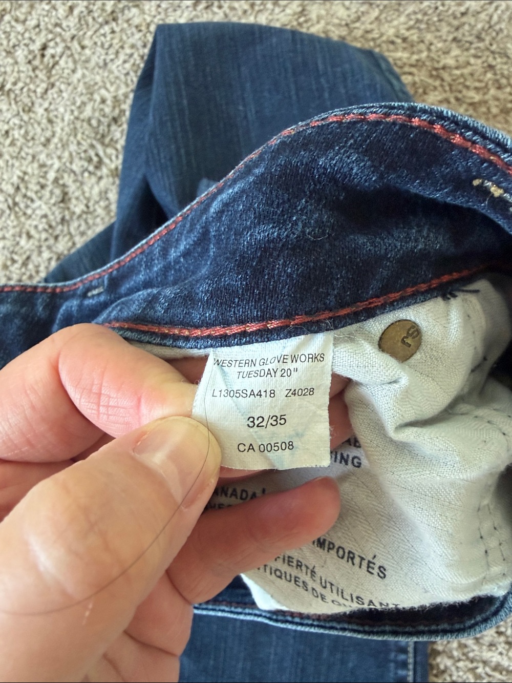 Silver Brand Tuesday 20” Flare Jeans Size 32 x 35 - Picture 3 of 7